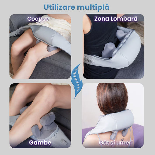 Aparat Masaj Cervical Hands-Free Suporto pentru Relaxare Musculara