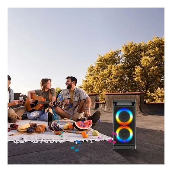 Boxă Portabilă Bluetooth ZQS-4297, Wireless, 16W, 3.7V/1200mAh, cu Microfon și Lumini RGB