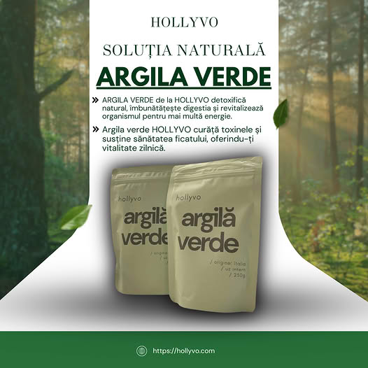 Argilă Verde Naturală — 100% Pură