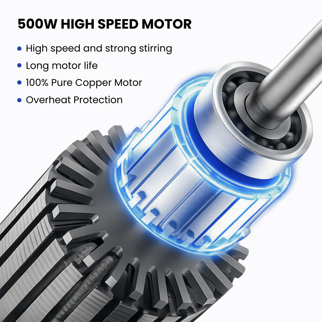 Tocător Electric de Bucătărie ADM, 500W, Bol 3L din Sticlă, 4 Lame Inox și 2 Viteze