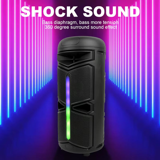 Boxă Portabilă Bluetooth ZQS-4293, Wireless, Subwoofer Puternic, Lumini RGB