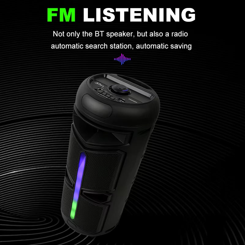 Boxă Portabilă Bluetooth ZQS-4293, Wireless, Subwoofer Puternic, Lumini RGB