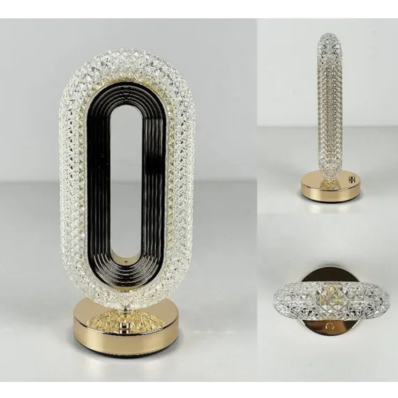 Lampa LED Decorativă din Cristal Acrilic, 3 Culori, Control Tactil, Reîncărcabilă USB – Model DIAMOND