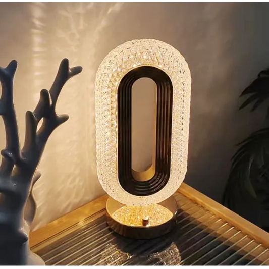 Lampa LED Decorativă din Cristal Acrilic, 3 Culori, Control Tactil, Reîncărcabilă USB – Model DIAMOND