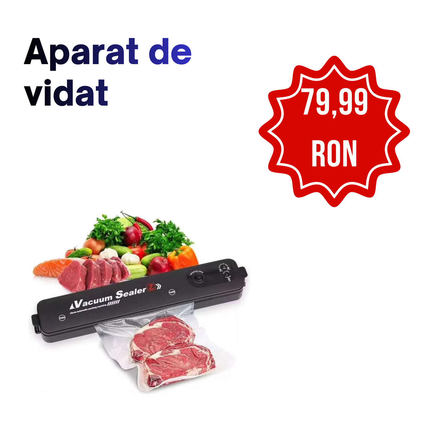 Aparat de vidat alimente Vacuum Sealer, electric, portabil
