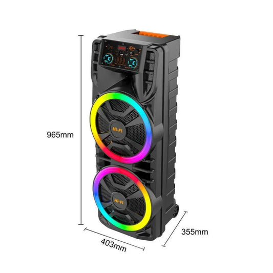 Boxă Bluetooth Wireless ZQS12203, 80W Putere Reală, Autonomie Mare, + MICROFON fără fir CADOU