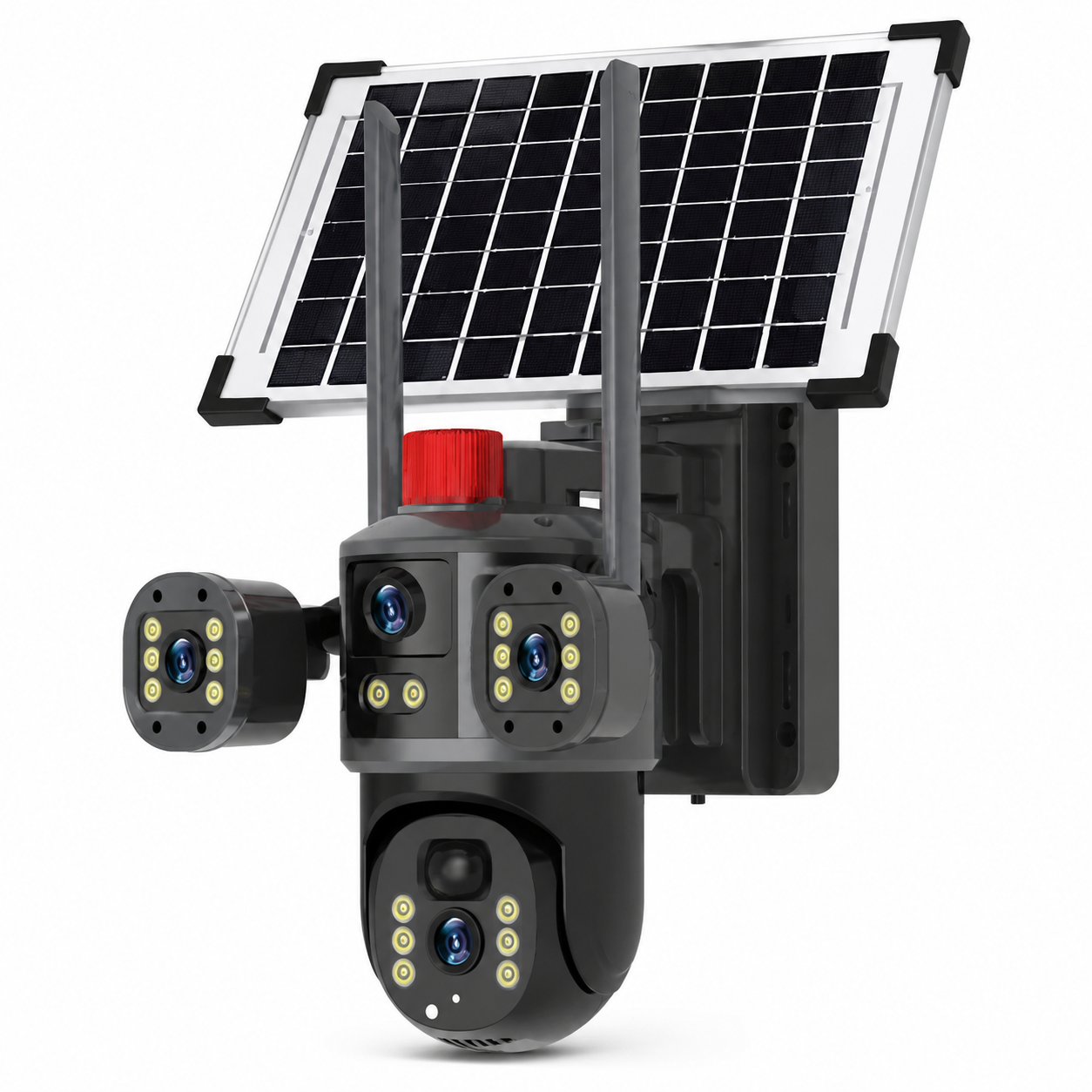 Cameră Supraveghere Solară 4G 12MP cu 3 Lentile, PTZ 360°, Zoom 10X și Night Vision Color