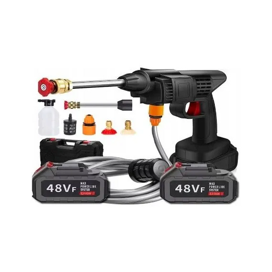 Aparat de Spălat cu Presiune 48V, 60 Bar, 800W – Cu 2 Acumulatori Incluși